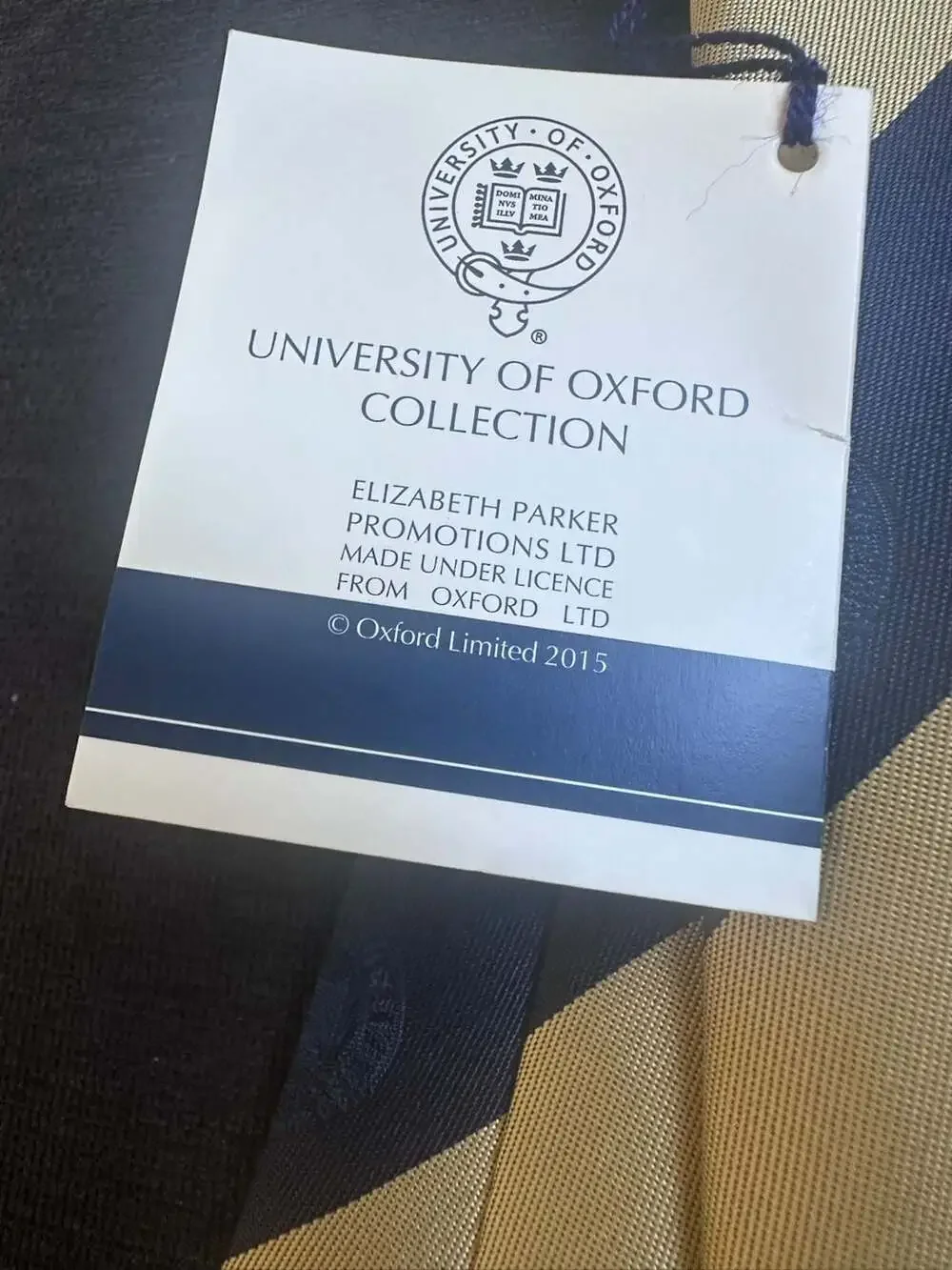 NWT University of Oxford Official Licensed Striped Tie  Embroidered Crest